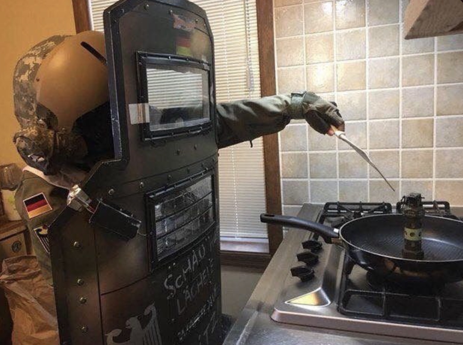 cooking with a shield meme - Schao Lachel